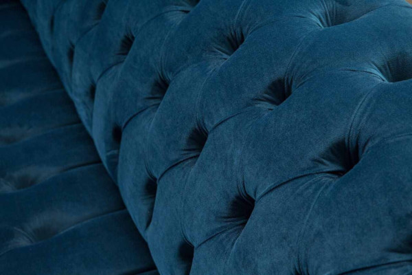 Canapé Chesterfield 3 places Tissu de luxe Design de canapé Rembourrage