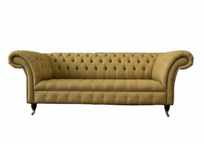 Chesterfield Trois places Canapé de luxe 3 places Conception de siège Canapé Mobilier Beige