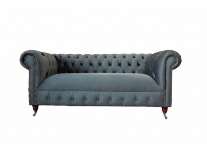 Canapé 3 places Chesterfield en tissu, design de meuble de luxe pour salon