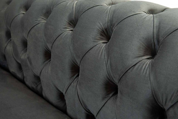Canapé 3 places Chesterfield en tissu, design de meuble de luxe pour salon