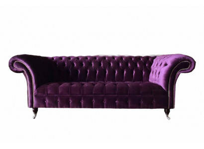 Chesterfield 3 Sieger Design Sofa Polsterung Sitzbezug Stoff Luxus Couches neu