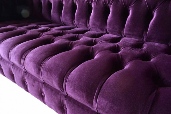 Chesterfield 3 Sieger Design Sofa Polsterung Sitzbezug Stoff Luxus Couches neu
