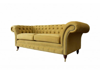 Chesterfield canapé de luxe trois places 3 places canapés tissu design canapé textile.
