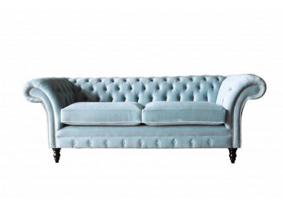 Chesterfield canapé 3 places en tissu moderne en tissu de style nouveau
