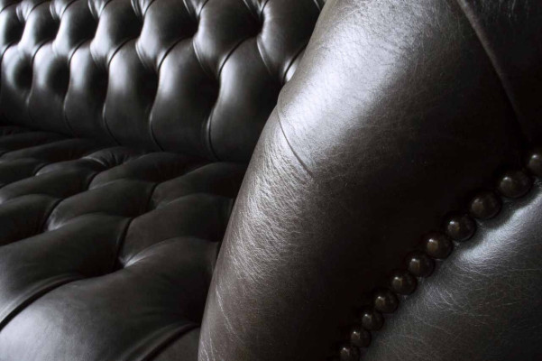 Canapé Chesterfield 3 places Canapé 3 places en cuir marron Salon de luxe