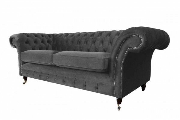 Canapé 3 places en tissu de luxe Chesterfield Canapé Tapisserie Design Meubles