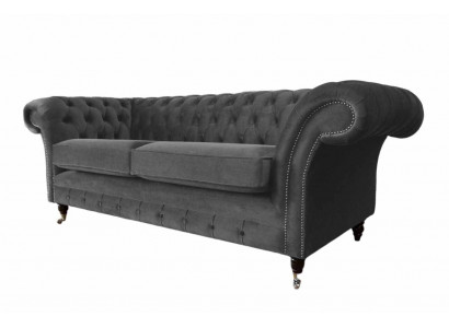 Canapé 3 places en tissu de luxe Chesterfield Canapé Tapisserie Design Meubles