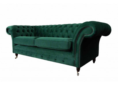 Canapé Chesterfield Canapé Rembourrage 3 Places Canapés Sièges Canapés Vert nouveau