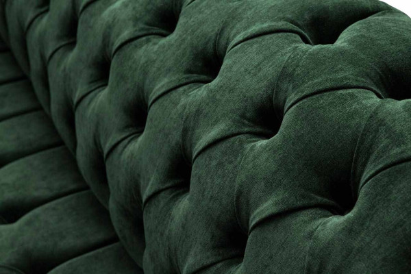Canapé vert trois places de luxe, design de siège de canapé trois places.