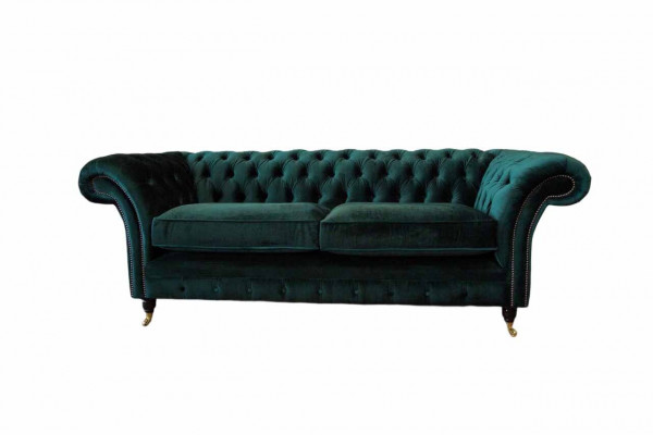 Chesterfield rembourrage 3 places Canapés en tissu Canapé Trois places Canapé en velours