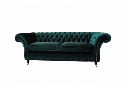 Chesterfield rembourrage 3 places Canapés en tissu Canapé Trois places Canapé en velours