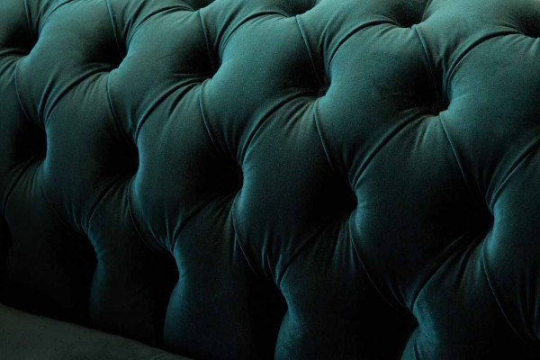 Chesterfield rembourrage 3 places Canapés en tissu Canapé Trois places Canapé en velours