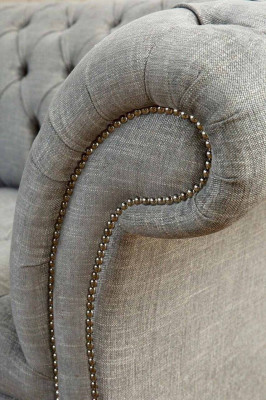 Canapé Chesterfield deux places Tissu de canapé rembourré Tissu de luxe de canapé