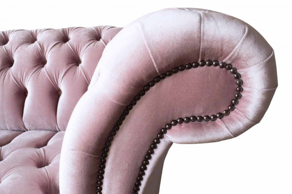 Canapé Chesterfield 2 places en tissu de siège rembourré Design de canapés
