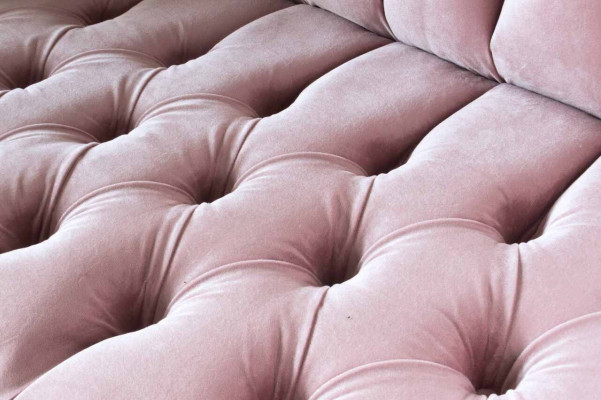 Canapé Chesterfield 2 places en tissu de siège rembourré Design de canapés