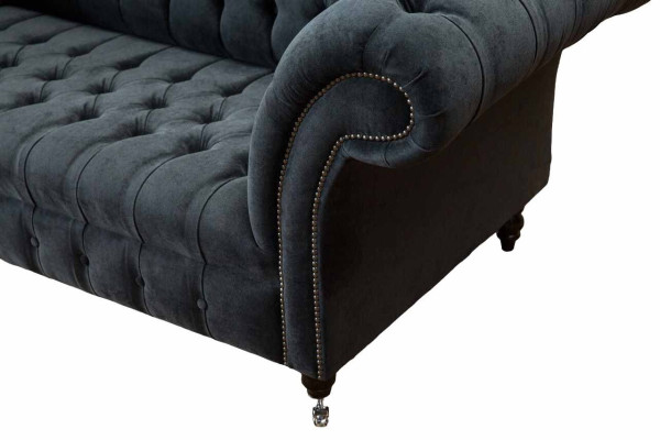 Canapé 2 places Design Chesterfield Siège Luxe Tissu Rembourrage neuf
