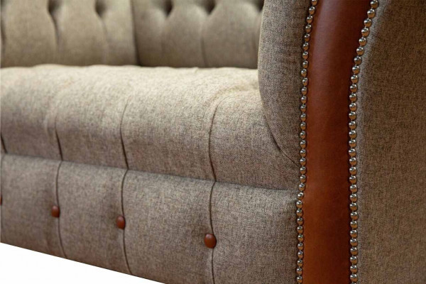 Canapé Chesterfield Rembourrage 1,5 places Canapés Classiques 1 place Gris neuf