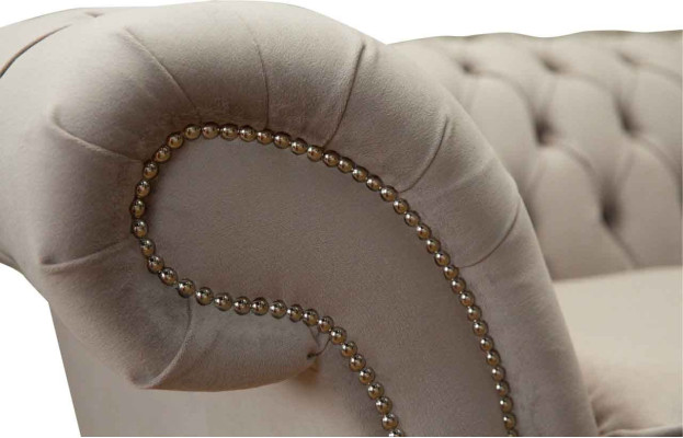 Tissu d'ameublement en textile Chesterfield Canapé Design Canapé de Luxe Tissus Canapés 2 Places