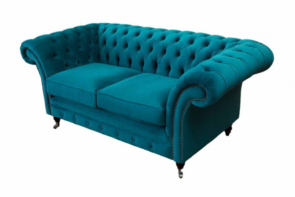Chesterfield Canapé 2 Places Tissu d'ameublement Tissu Canapé Canapé neuf