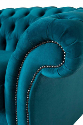 Chesterfield Canapé 2 Places Tissu d'ameublement Tissu Canapé Canapé neuf