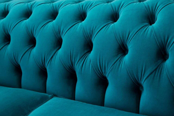Chesterfield Canapé 2 Places Tissu d'ameublement Tissu Canapé Canapé neuf