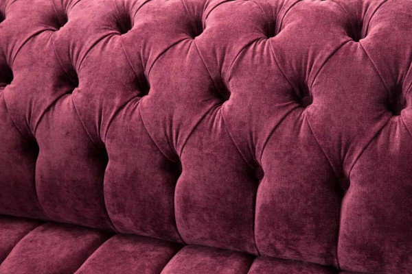 Canapé de luxe en textile Chesterfield Canapé Canapés Rembourrage 2 places Design rose