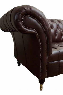 Canapé Chesterfield en tissu en cuir à 2 places pour salon nouveau