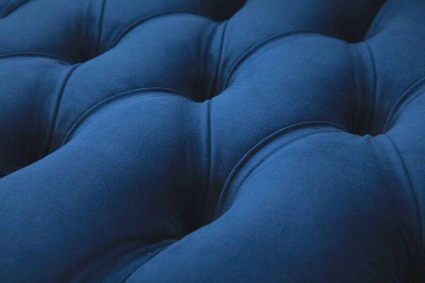 Chesterfield Mobilier de bureau Sièges Canapé Canapé 2 places Textile Bleu
