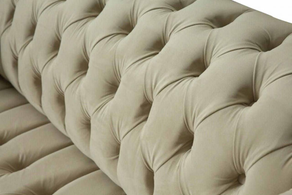 Canapé 2 places en tissu textile de luxe Chesterfield nouveau