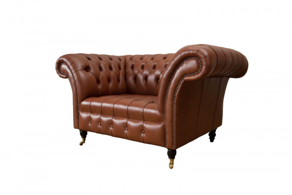 Canapé Chesterfield en tissu de design Fauteuil 1,5 places Canapé avec revêtement de salon