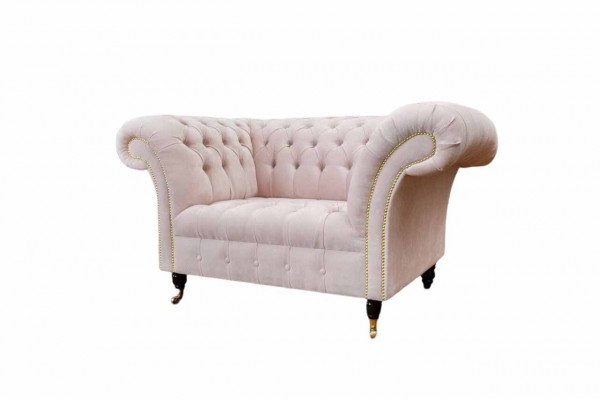 Fauteuil Rembourrage Canapé Tissu Chesterfield Canapés 1 Place Rose