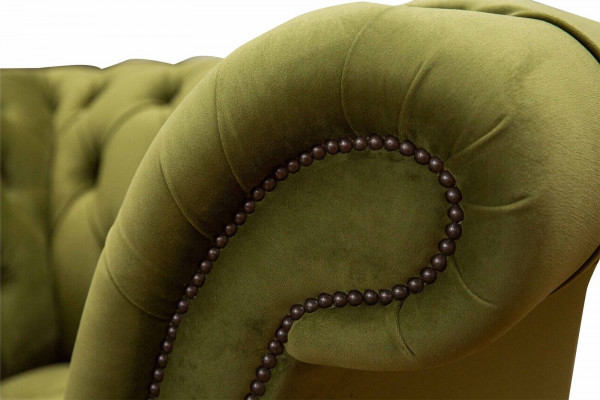 Fauteuil Chesterfield design Canapé Rembourrage Tissu de luxe Canapés une place