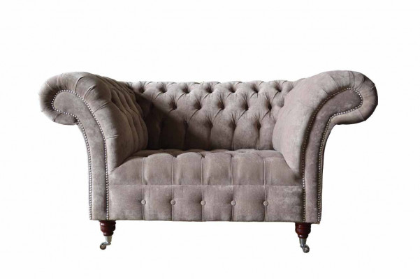 Canapé Chesterfield 1 place en tissu de luxe pour canapés Rembourrages neufs