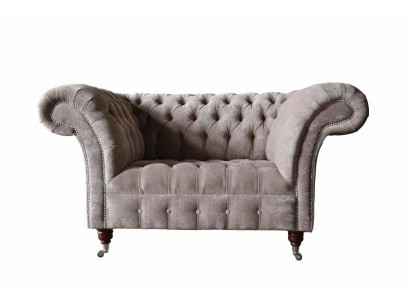 Canapé Chesterfield 1 place en tissu de luxe pour canapés Rembourrages neufs