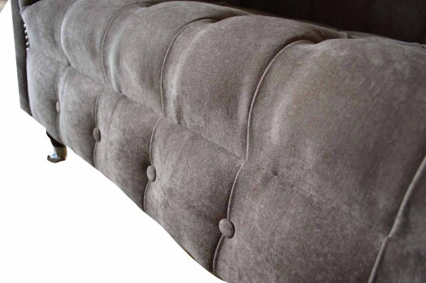 Canapé Chesterfield 1 place en tissu de luxe pour canapés Rembourrages neufs