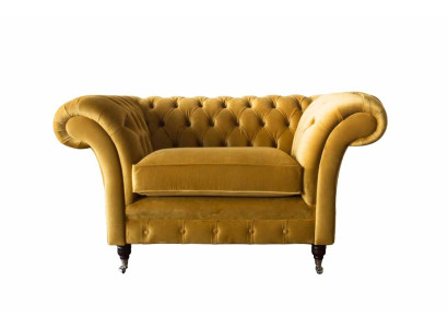 Fauteuil Chesterfield en tissu tissé Tissu Moderne Salon de luxe Design de mobilier
