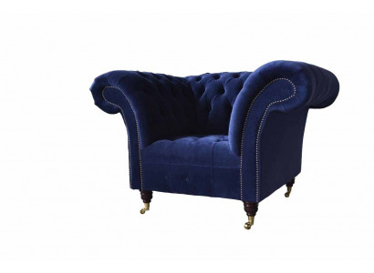 Fauteuil d'appoint en tissu Chesterfield 1 place - Modèle de tapisserie - Design moderne de luxe