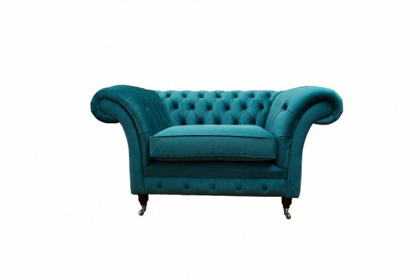 Chesterfield Design Fauteuil Canapé Tapisserie Tissu de Luxe Canapés 1 Place