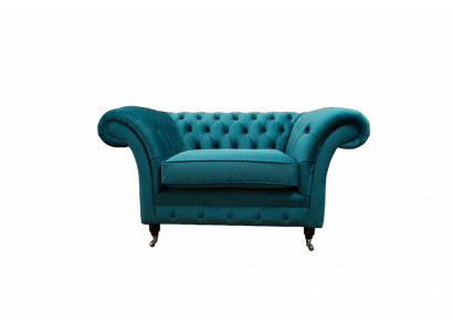 Chesterfield Design Fauteuil Canapé Tapisserie Tissu de Luxe Canapés 1 Place