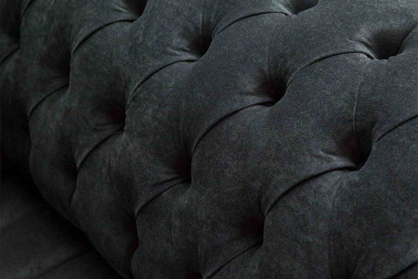 Canapé Chesterfield Design Fauteuil Rembourrage Textile de Luxe 1 Place