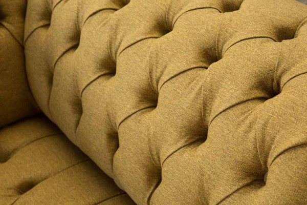 Fauteuil Chesterfield Design Canapé en Tissu Marron Mobilier neuf