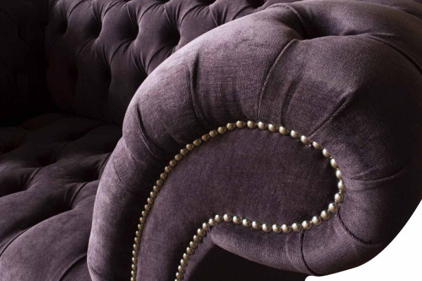 Fauteuil Chesterfield en velours Une place Fauteuil Luxe Canapés Salon neufs