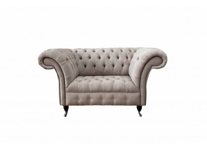 Chesterfield Fauteuil en tissu rembourré 1 place Canapés Design Canapés en tissu de luxe