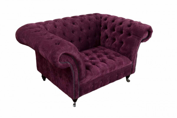 Fauteuil fauteuil Wing luxe 1 place 1 place Rembourrage tissu design moderne