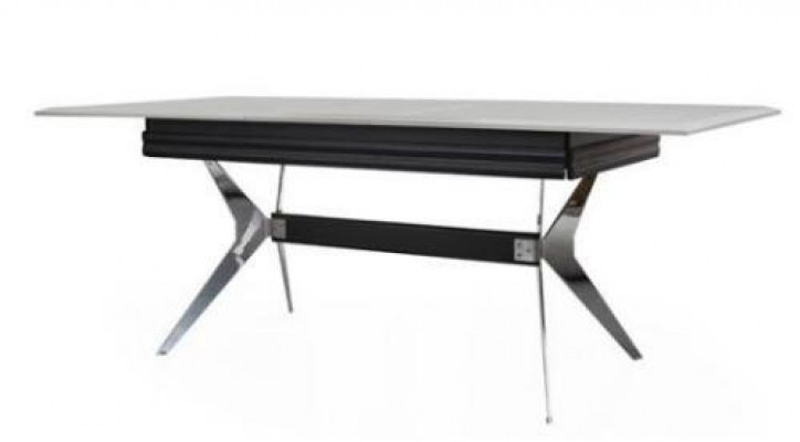 Salle à manger de luxe Noir Gris Table à manger 6x chaises Buffet Ensemble de salle à manger 9 pièces.