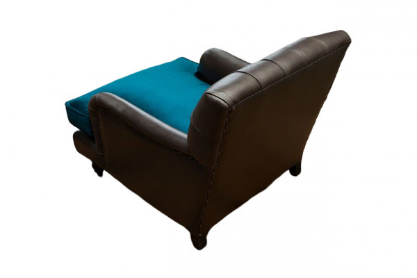 Chesterfield Fauteuil Canapé 1 Place Canapés Rembourrage Canapé Cuir Gris