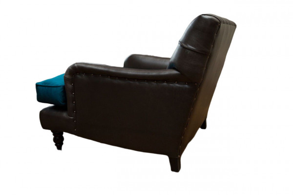 Chesterfield Fauteuil Canapé 1 Place Canapés Rembourrage Canapé Cuir Gris