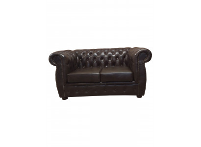 Canapé Chesterfield 2 places Canapé de luxe Canapé deux places Mobilier marron Canapés