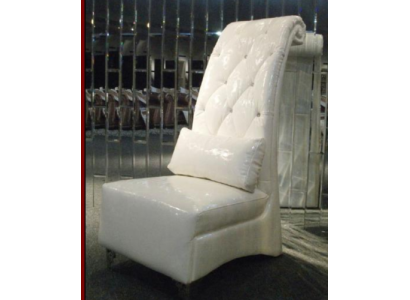 Fauteuil Chesterfield de luxe en simili cuir 1 place Blanc Fauteuil Lounge