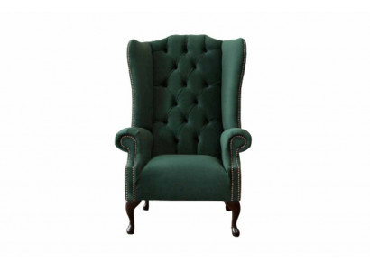 Fauteuil de design Chesterfield Rembourrage Luxueux en Textile Canapés Fauteuils à Ailes